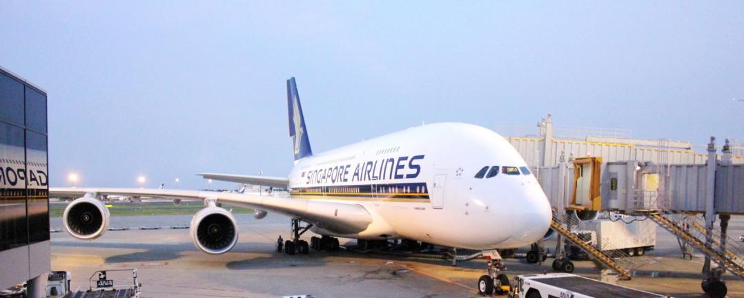 Singapore Airlines A380  - Shanghi Airport